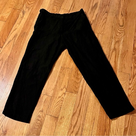 Eileen Fisher Classic Black Pants Petite Medium Pockets Side Buttons Classic - Picture 5 of 12